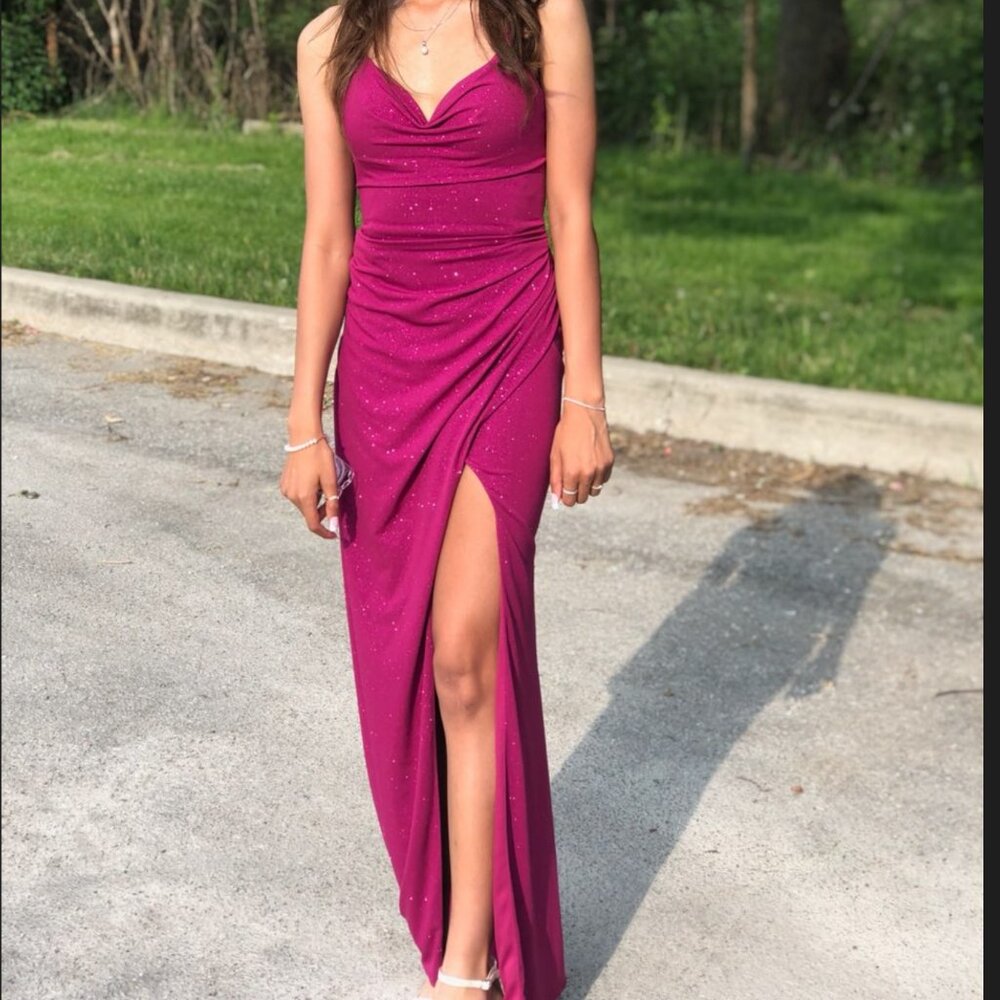 Hot Pink Prom Dress! Strapy Back! Brand Norma Reid!! Size: small